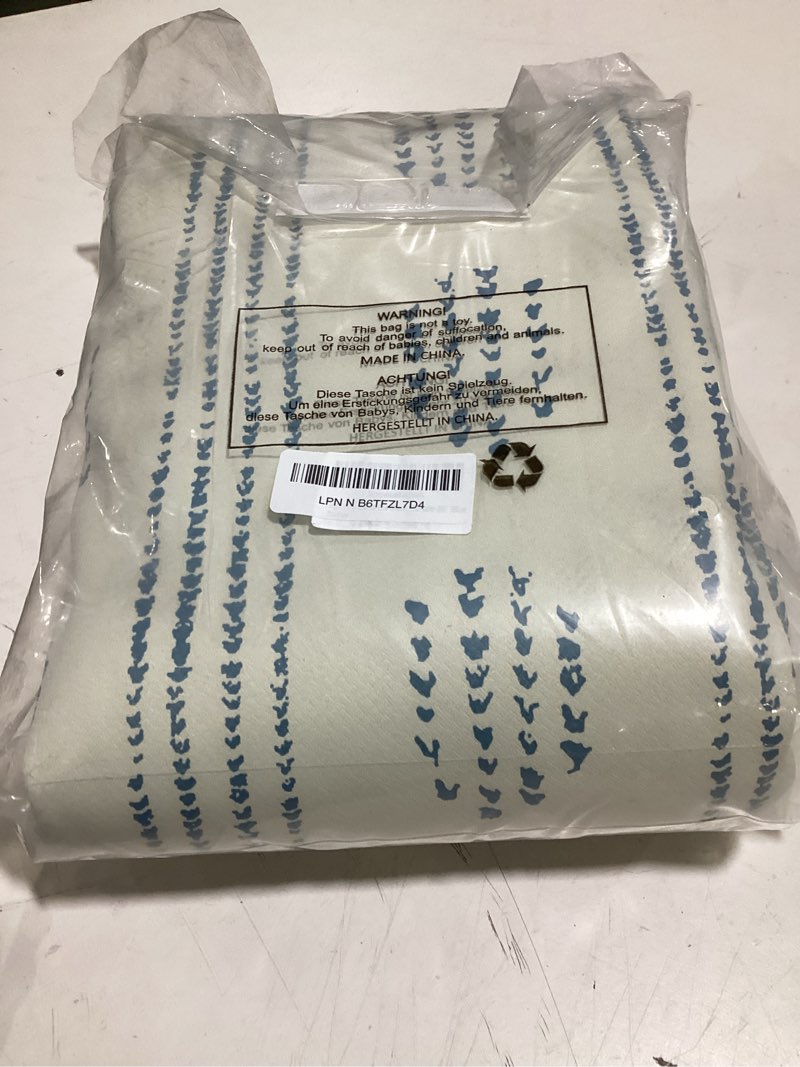 Condition photo showing Good Condition for 100% boho blackout curtains 96 inches long for bedroom, blue on beige patterned bohemian curtains for living room, geometric striped thermal insulated window drapes gromment top 2 panels blue 52"w x 96"l (pack of 2)