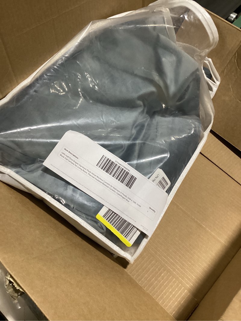 Condition photo showing Good Condition for (similar to) miulee linen texture curtains for bedroom solid 100% blackout thermal insulated stone blue curtains grommet room darkening drapes luxury decor for living room nursery 52x84 inch (2 panels) stone blue 52\"w x 84\"l (pack of 2)