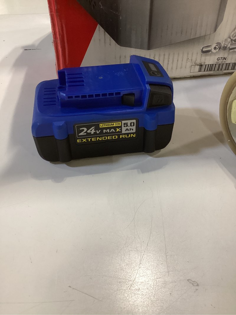 Condition photo showing As Is for kobalt 24 -volt, 5 ah 1 -pack lithium ion (li-ion) battery