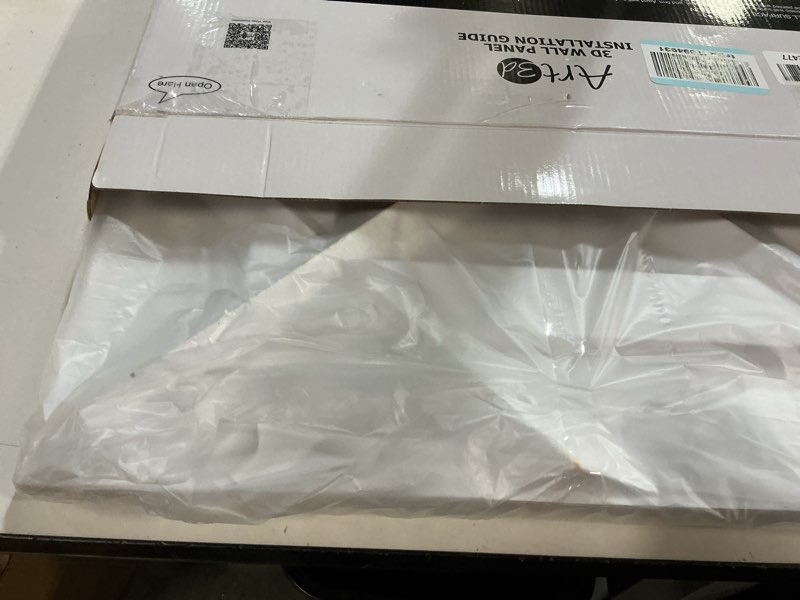 Condition photo showing New/Like New for Art3d PVC 3D Wall Panel, Decorative Wall Tile in White 12-Pack 19.7"x19.7"