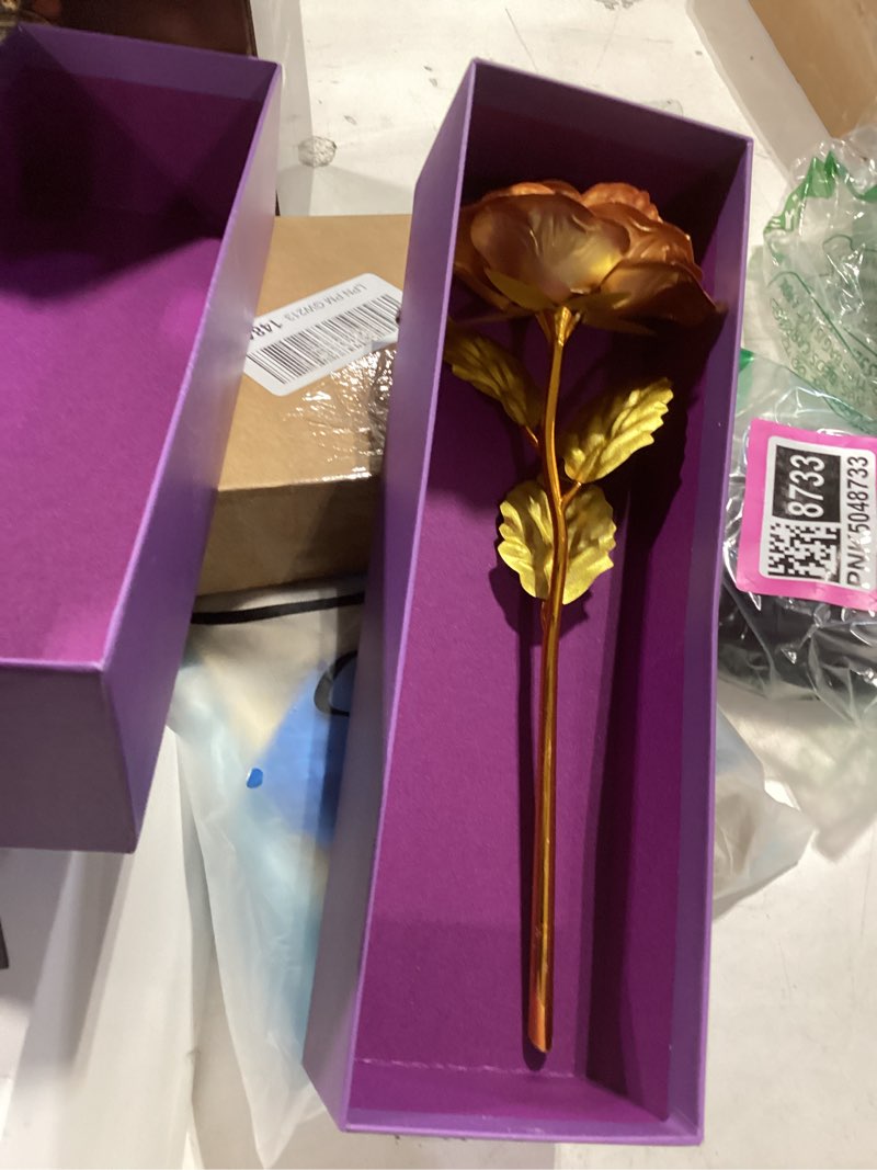 Condition photo showing Good Condition for loveinusa artificial purple rose flower gifts for mothers day mom gifts, purple eternity rose glass forever flowers for mom from daughter/son, birthday, mother's day, anniversary wedding similiar product gold