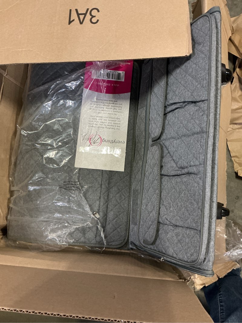Condition photo showing Good Condition for Everything Mary XXL Rolling Sewing Machine Case – Heather Grey Wheeled Craft Bag – Compatible with Large Brother & Singer Machines – Durable Travel Storage Tote