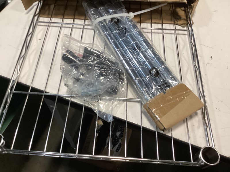Condition photo showing New/Like New for whitmor 1 tier shelving units, wire rack storage organizer, 30" l x 14" w x 15" h, chrome sliver 1-tier,30"l x 14"w x 15"h
