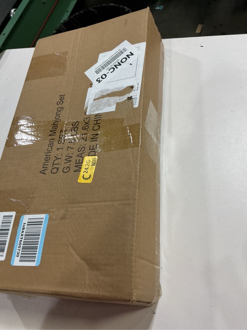 Condition photo showing New/Like New for American Mahjong Set with Blue Carrying Bag, 166 White Tiles, 4 All-in-One Rack/Pushers, Mahjong Tiles Set (Ma Jong, Mah-Jongg, Majiang)