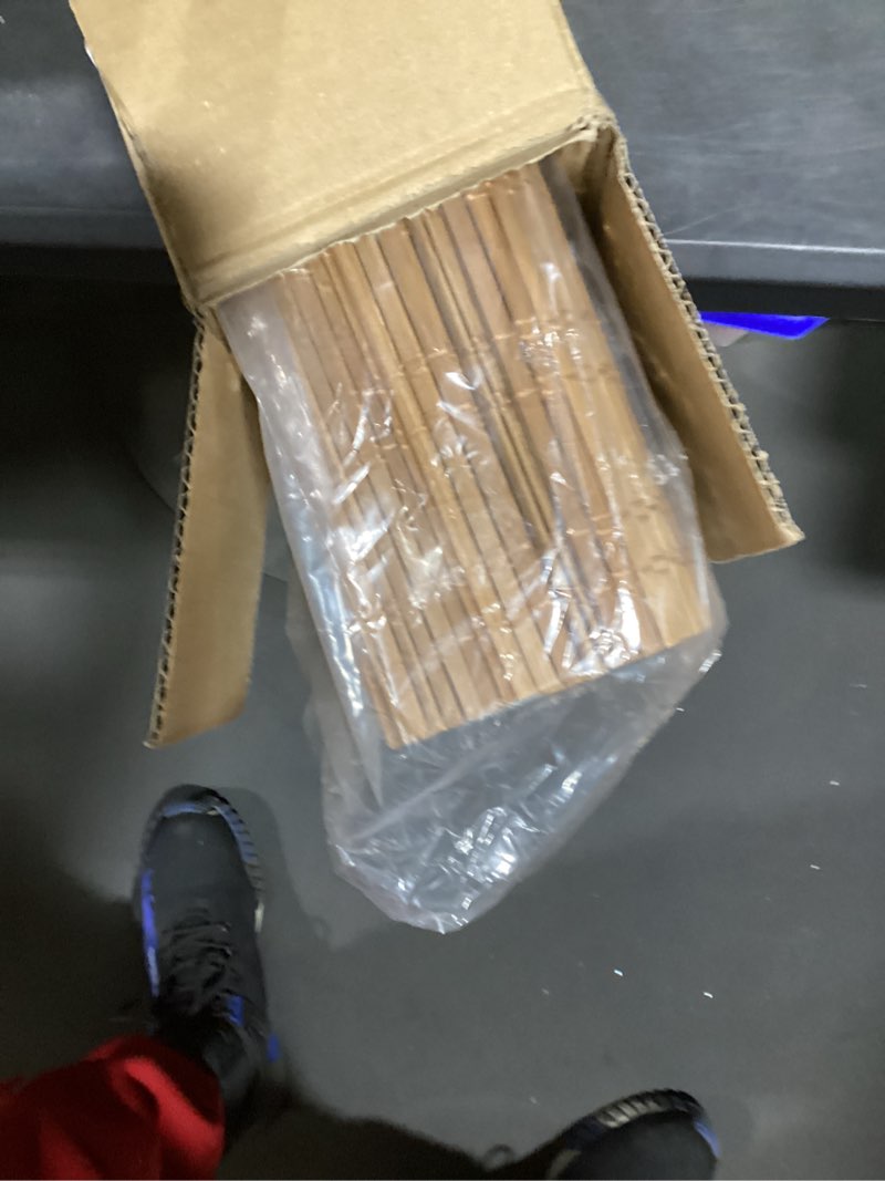 Condition photo showing Good Condition for LazBlinds No Tools No Drill Cordless Bamboo Roman Shades, Light Filtering Window Treatment, Roll Up Bamboo Blinds for Window 32'' W x 64'' H, Ceylon Light Russet