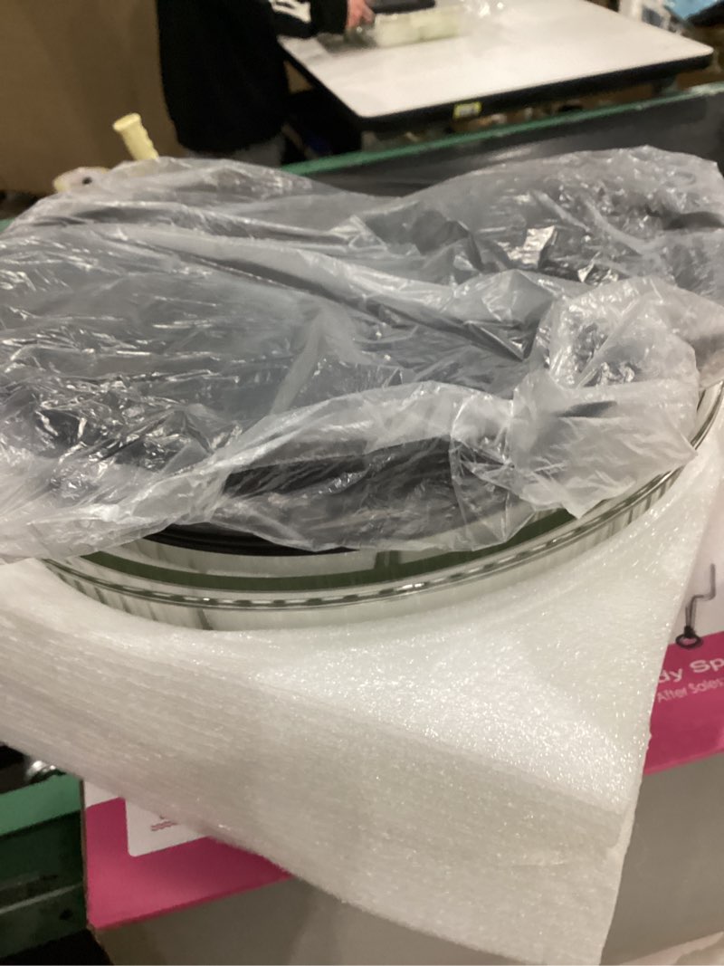 Condition photo showing As Is for COOK WITH COLOR 12 Pc Glass Mixing Bowl Set with Lids – Borosilicate Glass Nesting Bowls for Cooking, Baking and Meal Prep, Fluted Black