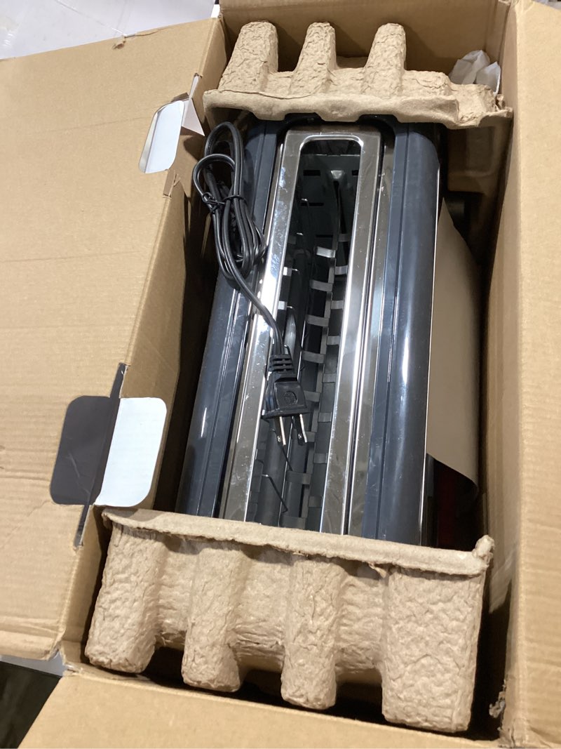 Condition photo showing Good Condition for dash clear view toaster: extra wide slot toaster with see through window - defrost, reheat + auto shut off feature for bagels, specialty breads & other baked goods - grey gray
