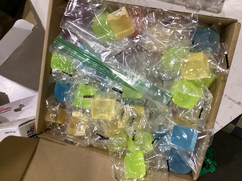 Condition photo showing Good Condition for thenshop 160 pcs mini ice cube stress balls bulk squeeze square ball stress relief sensory playthings ice cube for adults birthday gifts party favor prize bags box filling, 8 colors