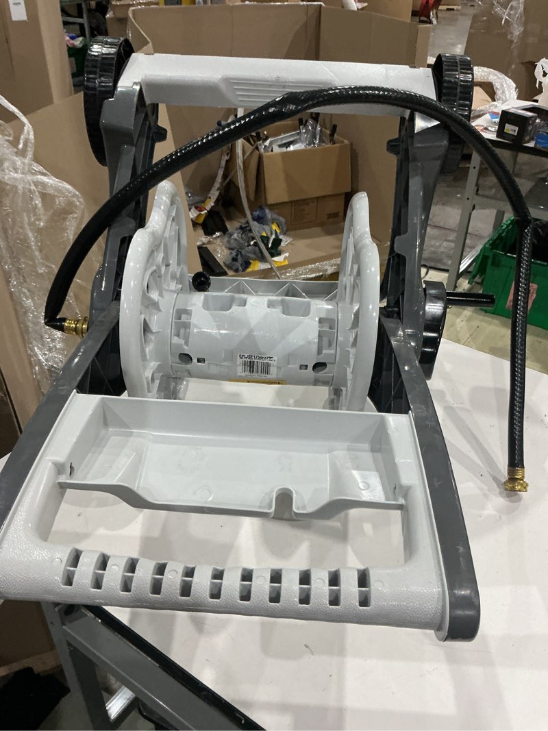 Condition photo showing As Is for suncast hosemobile plastic 175-ft cart hose reel