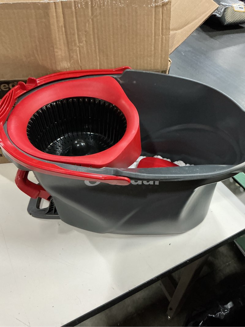Condition photo showing Good Condition for o-cedar easywring microfiber spin mop, bucket floor cleaning system, red, gray, standard easywring spin mop & bucket