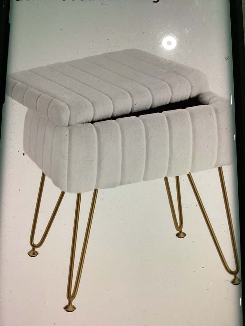 Vanity Stool Chair White 