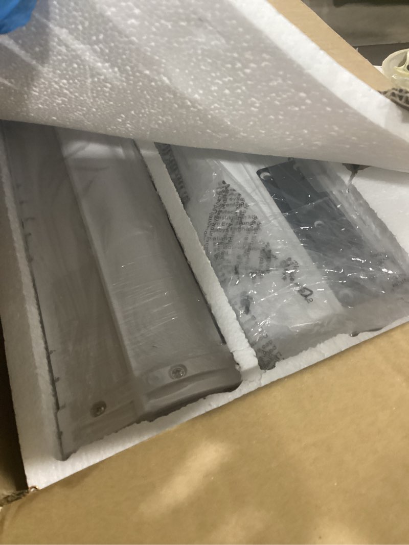 Condition photo showing Good Condition for 72-inch large ceiling fan with light,aluminum blades,white gold | 9,388 cfm at 110 rpm,6 aluminum blades,6 speeds,3 color temperatures,dc motor,garage/gym/covered patio white & gold 72 inch