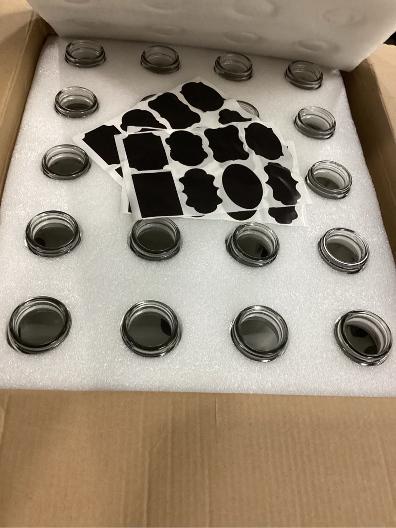 Condition photo showing New/Like New for Encheng Vintage Water Bottles,Glass Drinking Bottles 16oz,Square Beverage 500ml With Lids For Kombucha,Tea,Glass Homemade Drinks,Travel Reusable Milk Juiceing 20Pack Black 16oz