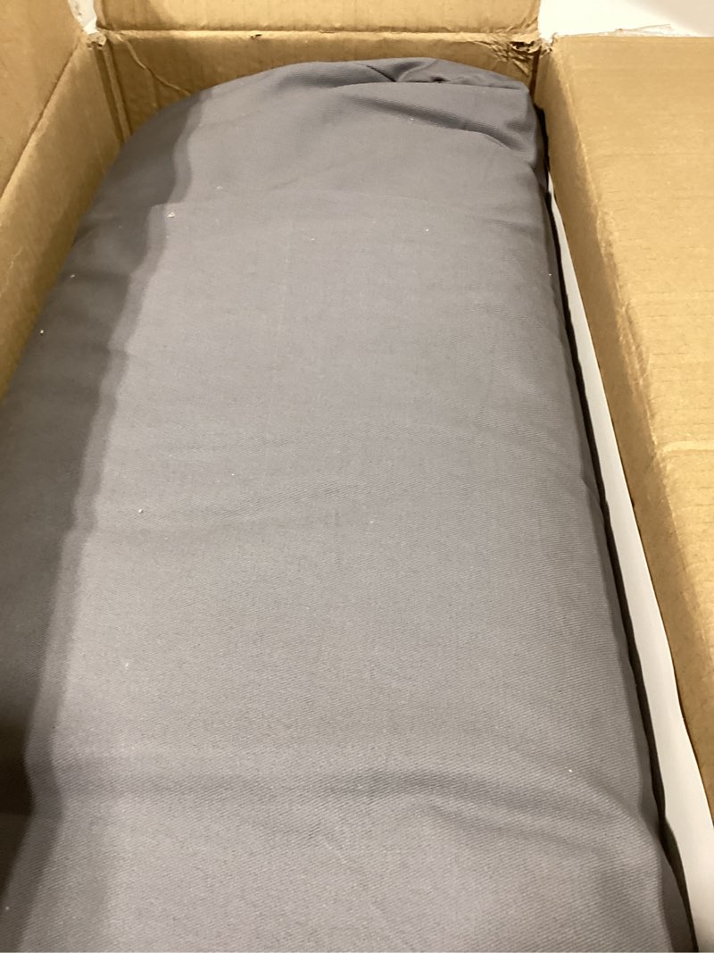 Condition photo showing Good Condition for organic buckwheat bolster (24x10.5x5.5 in) supportive rectangular meditation pillow 100% cotton cover yoga pillow light grey