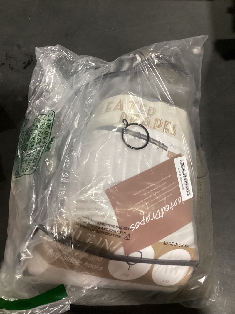 Condition photo showing Good Condition for Full Blackout Thick Linen Curtains 105 Inches Long for Room Divider, Chocolate Tart Memory Shape Pinch Pleat Double Layer Thermal Tall Window Drapes Noise Reducing Privacy Neutral Curtain 2 Panels Set Chocolate Tart 40"W x 105"L (Pack of 2)