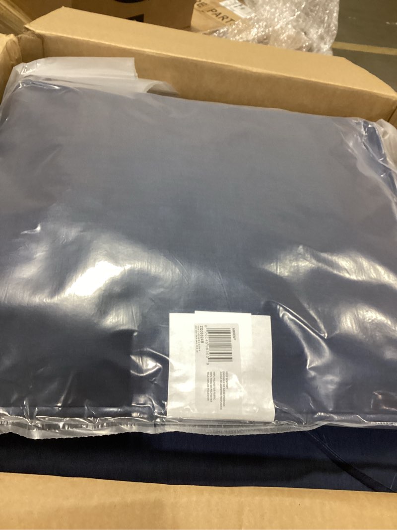 Condition photo showing New/Like New for Arden Outdoor Deep Seat Cushion Set, 22 in x 24 in, Weather-Proof, Rain-Proof, Fade Resistant Patio Cushion Sapphire Blue Leala Polyfill Sapphire Blue Leala 22" x 24"