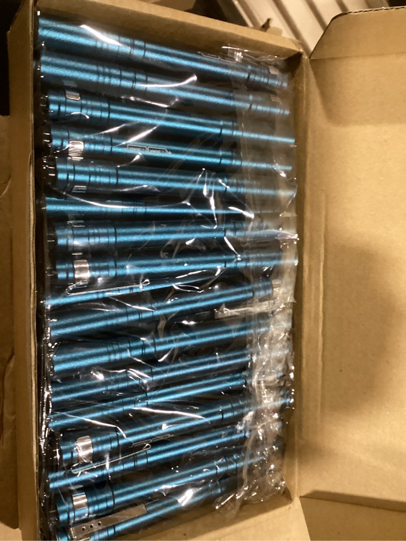 Condition photo showing Good Condition for 48 Pack Christmas Mini Pen Flashlights Bulk Gifts LED Pen Lights Aluminum Pocket Flashlights with Clips Small Handheld Torches for Men Camping Hiking Emergency Outdoor (Blue) Blue 48