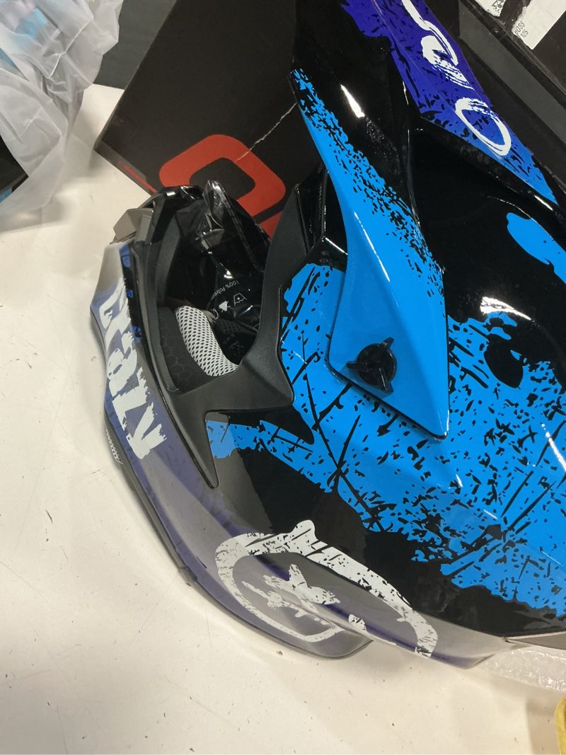 Condition photo showing Good Condition for adult atv dirt bike helmet with goggles gloves & mask quick release buckle...size:medium