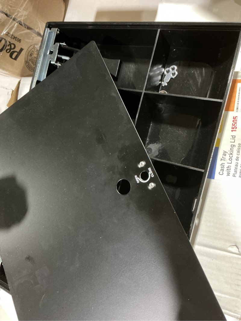 Condition photo showing As Is for Sparco  SPR15505  Locking Cover Money Tray  1 Each  Black