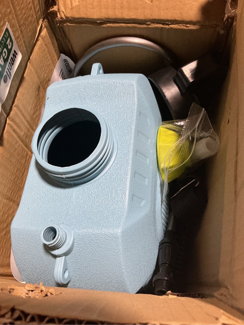 Condition photo showing As Is for Battery Powered Sprayer 2 Gallon, Electric Sprayer with Retractable Wand & 4 Mist Nozzles & USB Rechargeable Handle, Water Spray Pump Sprayers for Planting Lawn Yard Garden