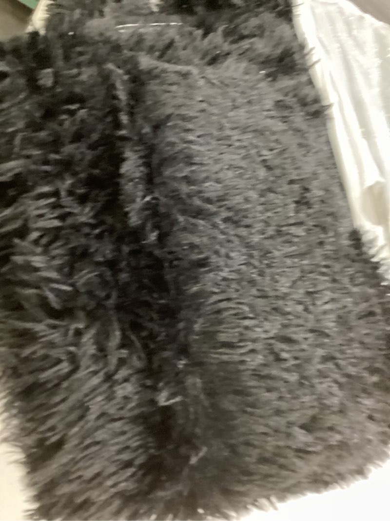 Condition photo showing As Is for Bathroom Rugs Sets, 5 Pieces Memory Foam Soft Absorbent Bath Mat, Non-Slip Bathroom Rug, Dry Quickly Bath Rugs, Machine Washable Bathroom Mat, Black