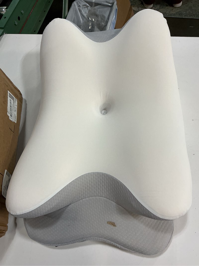 Condition photo showing As Is for Cervical Pillow for Neck and Shoulder Pain Relief - Ergonomic Neck Pillow for Sleeping, Contour Memory Foam Pillows Side Sleeper Pillow for Neck Support, Bed Pillow for Side Back Stomach Sleepers