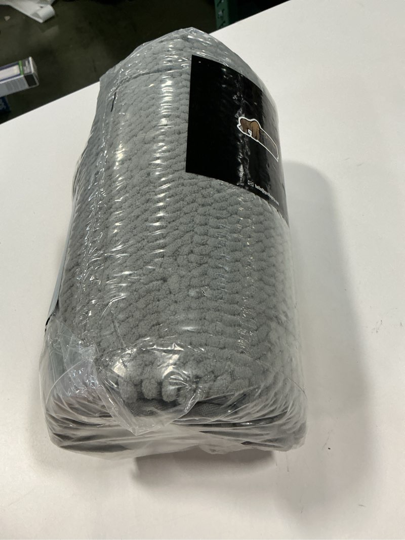 Condition photo showing New/Like New for Gorilla Grip Bathroom Rug Sets, Soft Chenille 2 Piece Area Rugs Set, Toilet Base Mat and 30"x20" Carpet, Absorbent Microfiber Washable Mats Dry Quickly, Home Décor and Bath Room Accessories, Grey