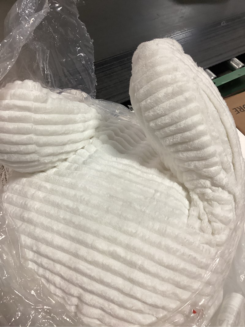 Condition photo showing As Is for Nestl Reading Pillow with Shredded Memory Foam, Luxe Cut Plush Back Pillow for Sitting Up in Bed, Back and Arms Adjustable Support for Adult & Teens, Backrest Pillows with Washable Cover White Standard 18" 09- White
