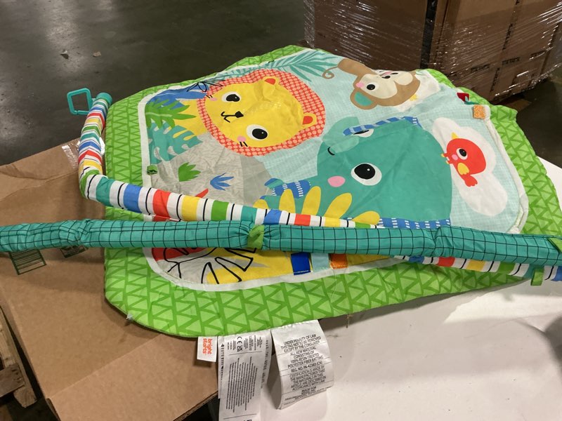Condition photo showing As Is for Bright Starts 4-in-1 Groovin’ Kicks Piano Gym, Tummy Time Play Mat & Activity Baby Toys, Green - Tropical Safari, Newborn to Toddler Multicoloured (similar). 