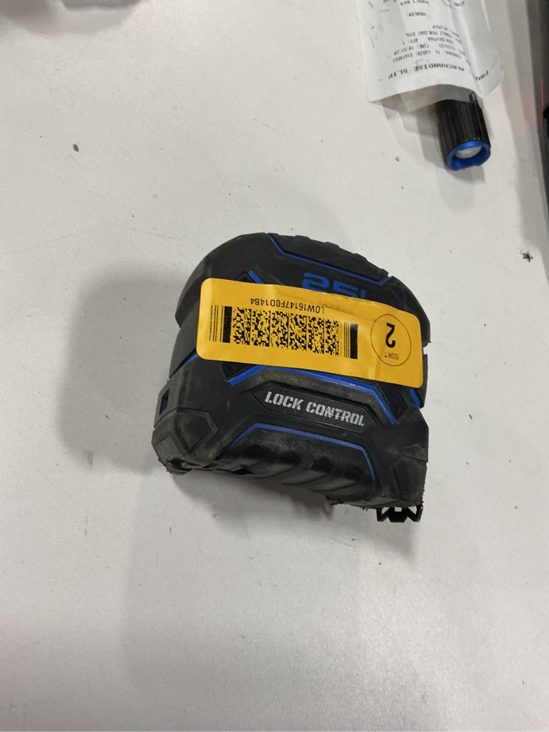 Condition photo showing As Is for Kobalt Lock Control 25-ft Tape Measure