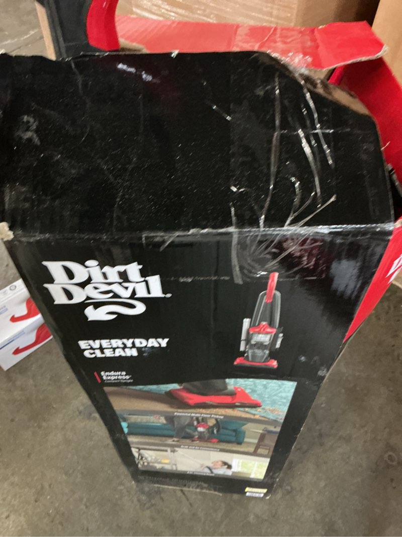 Condition photo showing As Is for dirt devil upright vacuum cleaners - hepa filtration