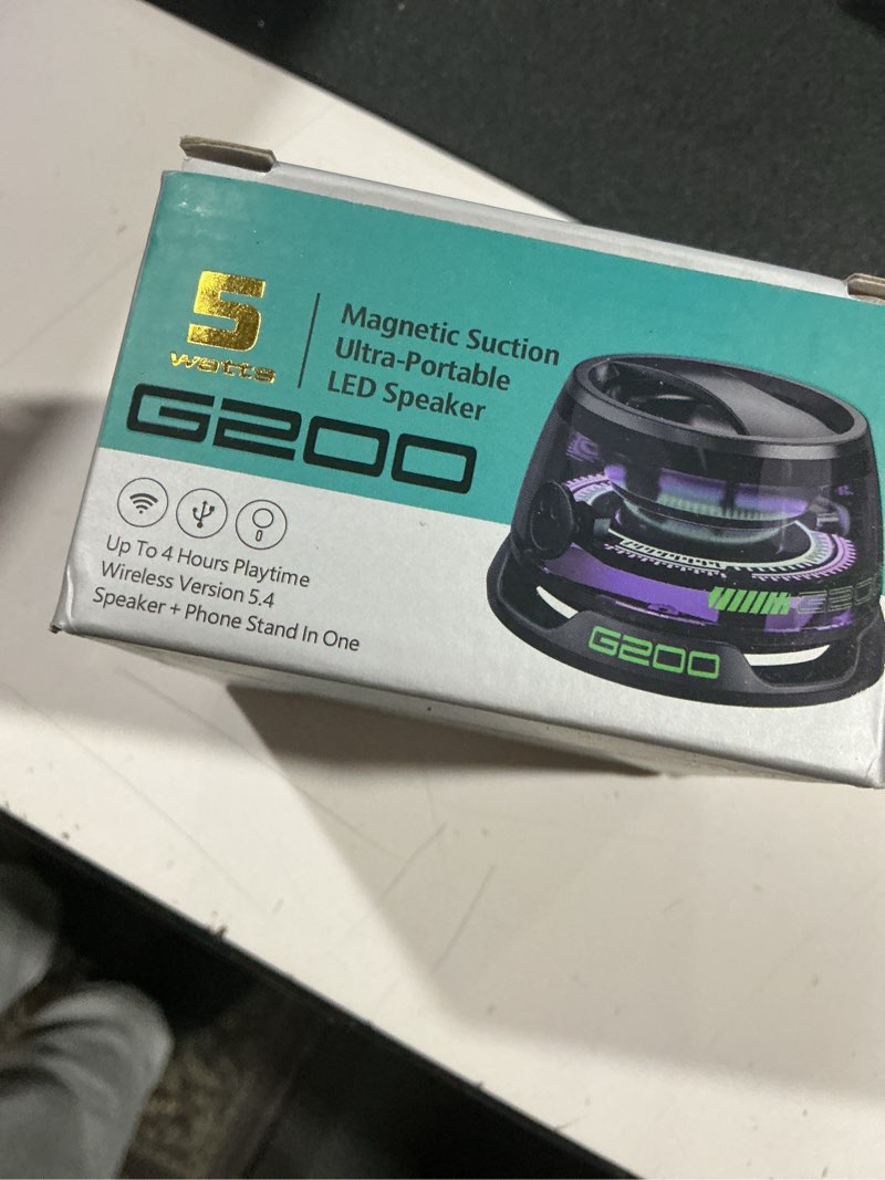 Condition photo showing New/Like New for Hounyoln G200 Magnetic Bluetooth Speaker,Multifunctional Portable Mini Speaker with Multi RGB Color 