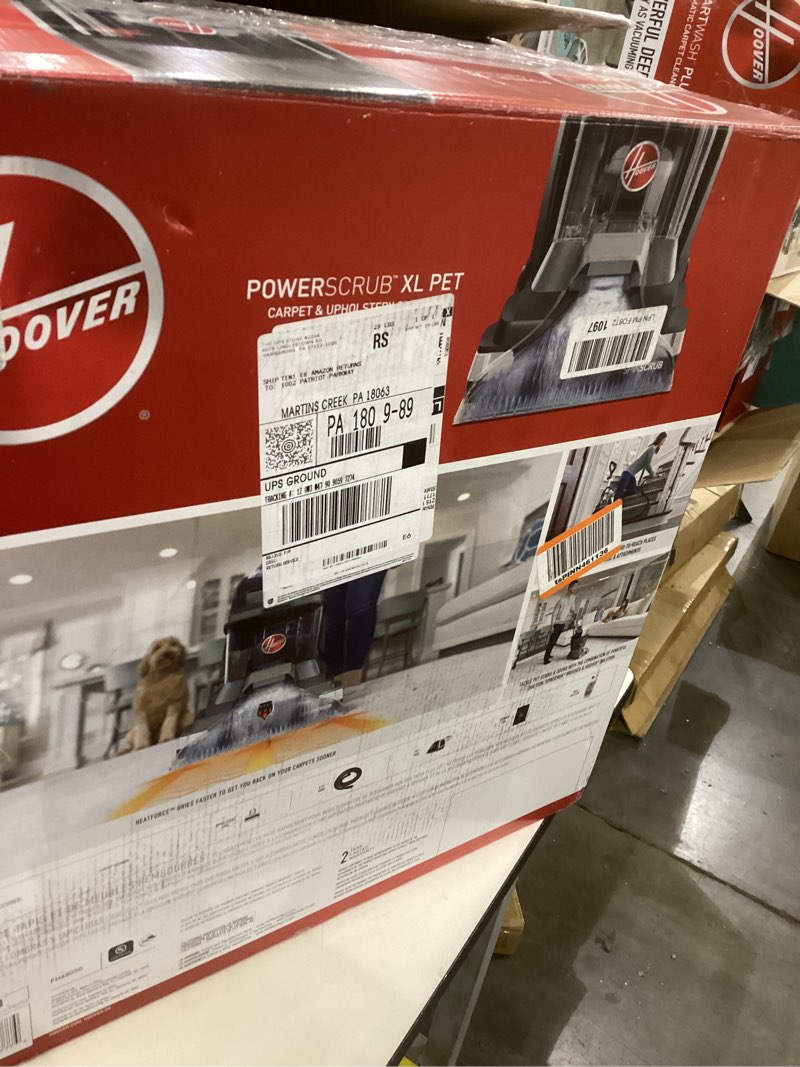 Condition photo showing As Is for Hoover Powerscrub XL Pet Carpet Cleaner Machine, Upright Shampooer, FH68050, Black