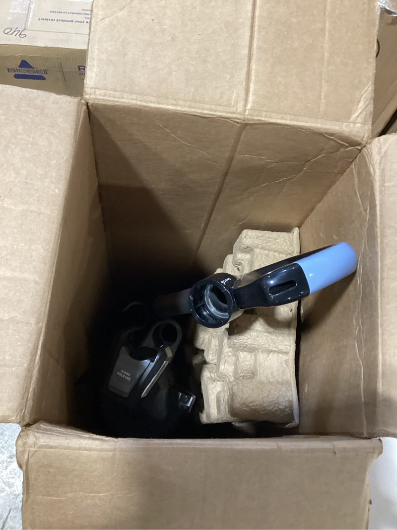 Condition photo showing As Is for bissell cleanview max tangle-free rewind pet hair vacuum with led headlights, tangle-free brush roll, automatic cord rewind, included pet tools, 4073l