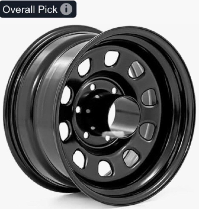 Rough Country Black Simulated Beadlock Steel 15x8 | 5x4.5-RC158545SL Wheel with Painted (15 x 8. inc