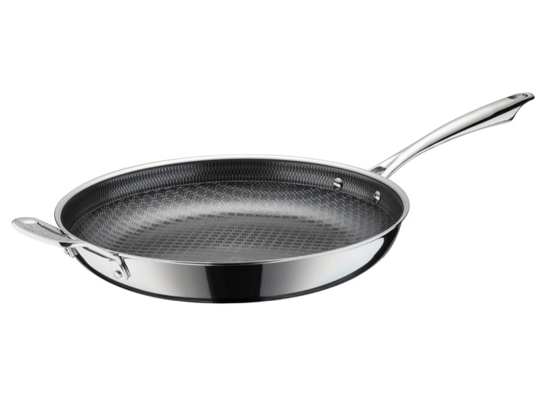 cuisinart fusionelite+ nonstick tri-ply stainless steel skillet, 12? skillet frying pan with helper, purelysear ceramic nonstick technology, scratch proof, cool grip handles, dishwasher safe