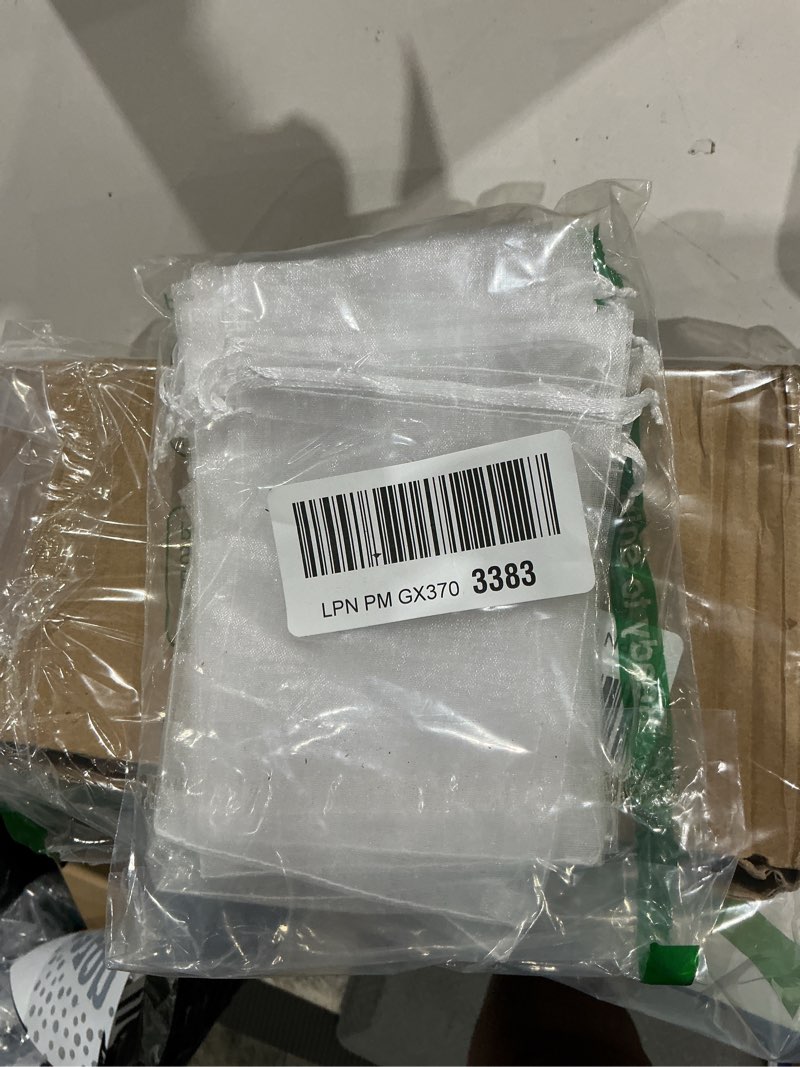 Condition photo showing New/Like New for anznku 50pcs white organza bags 3x4, small gift bags bulk for sachet jewelry candy treat, mini mesh bag drawstring for wedding bridal & baby shower, party favor bag for easter mothers day birthday 1 count (pack of 50) white
