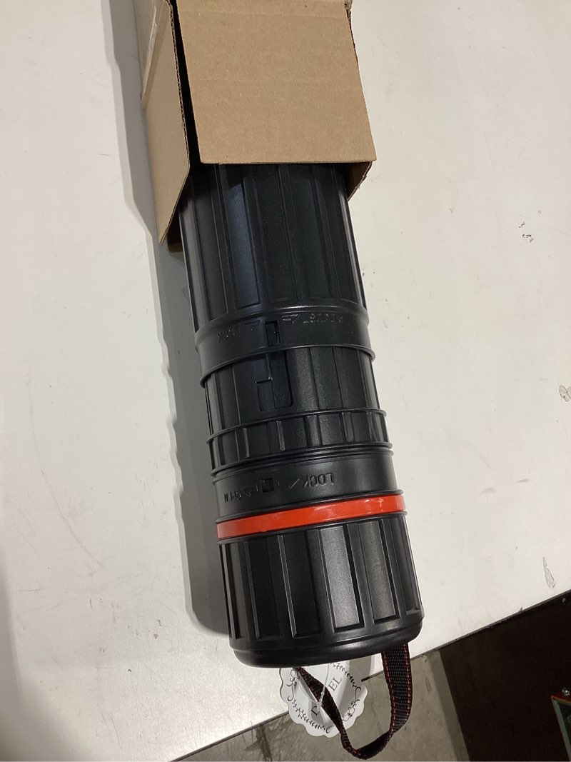 Condition photo showing Good Condition for dewel drawing tube blueprint case telescoping art tube expands from 30”to 52”, large plastic black fishing rods storage tube waterproof and light resistant poster tube with strap (xl size) black x-large