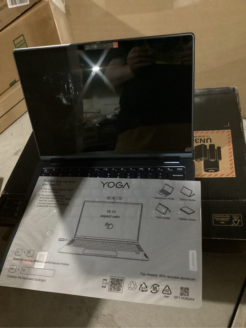 Condition photo showing Good Condition for lenovo newest yoga 6 2-in-1 laptop, 13.3" wuxga touchscreen, 6-core amd ryzen 5 7530u, 8gb ram, 1tb nvme ssd, backlit keyboard, fingerprint reader, wifi 6, hdmi, usb-c, win 11, w/cue accessories