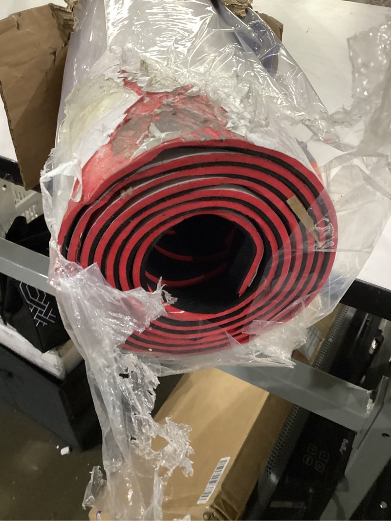 Condition photo showing As Is for Red&black****Fullfire Boat Flooring - EVA Foam Boat Decking - Marine Mat Boat Carpet Sheet Self-Adhesive Flooring Material, for Motorboat Yacht Kayak RV