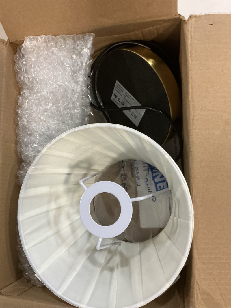 Condition photo showing Good Condition for KDG Portables Cordless Table Lamp, Fabric Shade Desk Lamp, 4000mAh Rechargeable Battery Powered Lighting, Dimmable Light for Dining Room, Bedroom, Bedside, Bar, Night Light, Camping, Balcony (Bronze) Bronze + Beige Lampshde