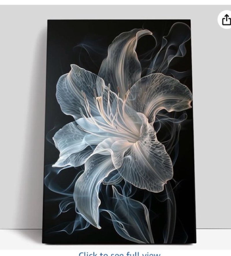 SNAZZIFYLO Lily Painting Wall Art Prints on Canvas, Aluminum Alloy Framed, with Durable Sturdy Backb