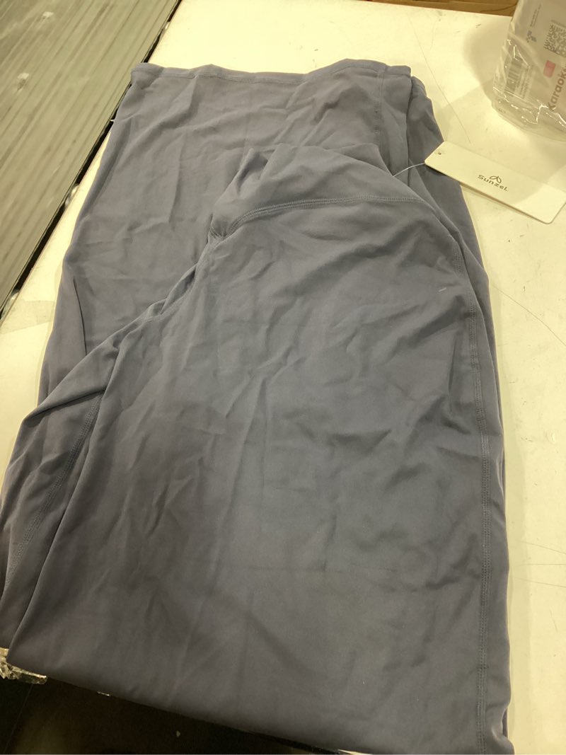 Condition photo showing Good Condition for X-Large Sunzel Women's Butt Lifting Wide Leg Yoga Pants High Waist Tummy Control No Front Seam Straight Leg (Grey)