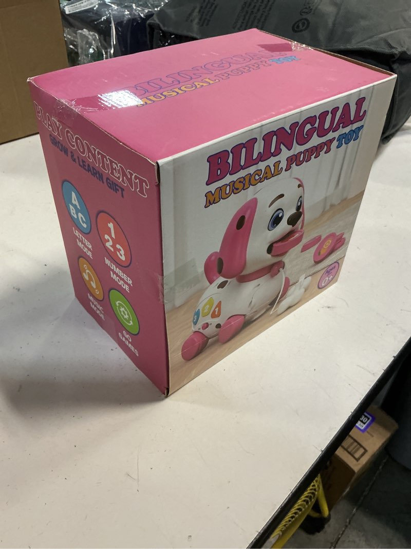 Condition photo showing New/Like New for puppy toy for 1 year old girl gift, musical baby toy 6-12-18 month, first birthday gifts for 1 year old girl boy, educational infant toys for 7 8 9 10-12 month pink