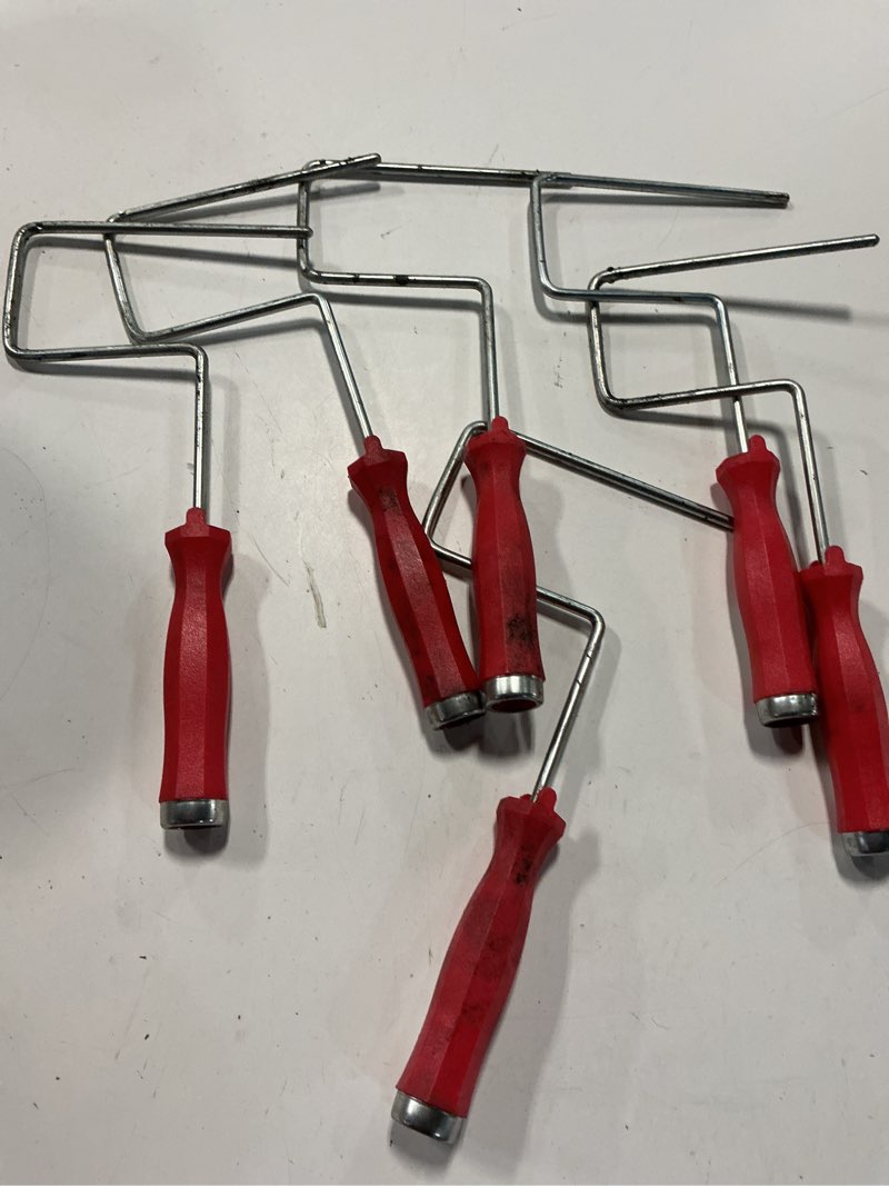 Condition photo showing As Is for 6 in. x 11 in. mini paint roller frame(pack of 6)
