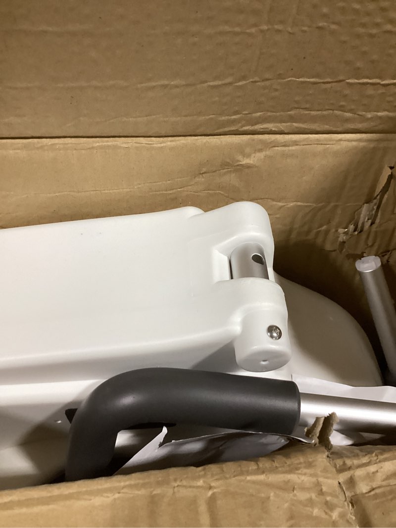 Condition photo showing As Is for Drive Medical RTL12027RA 2-in-1 Raised Toilet Seat with Removable Padded Arms, Standard Seat
