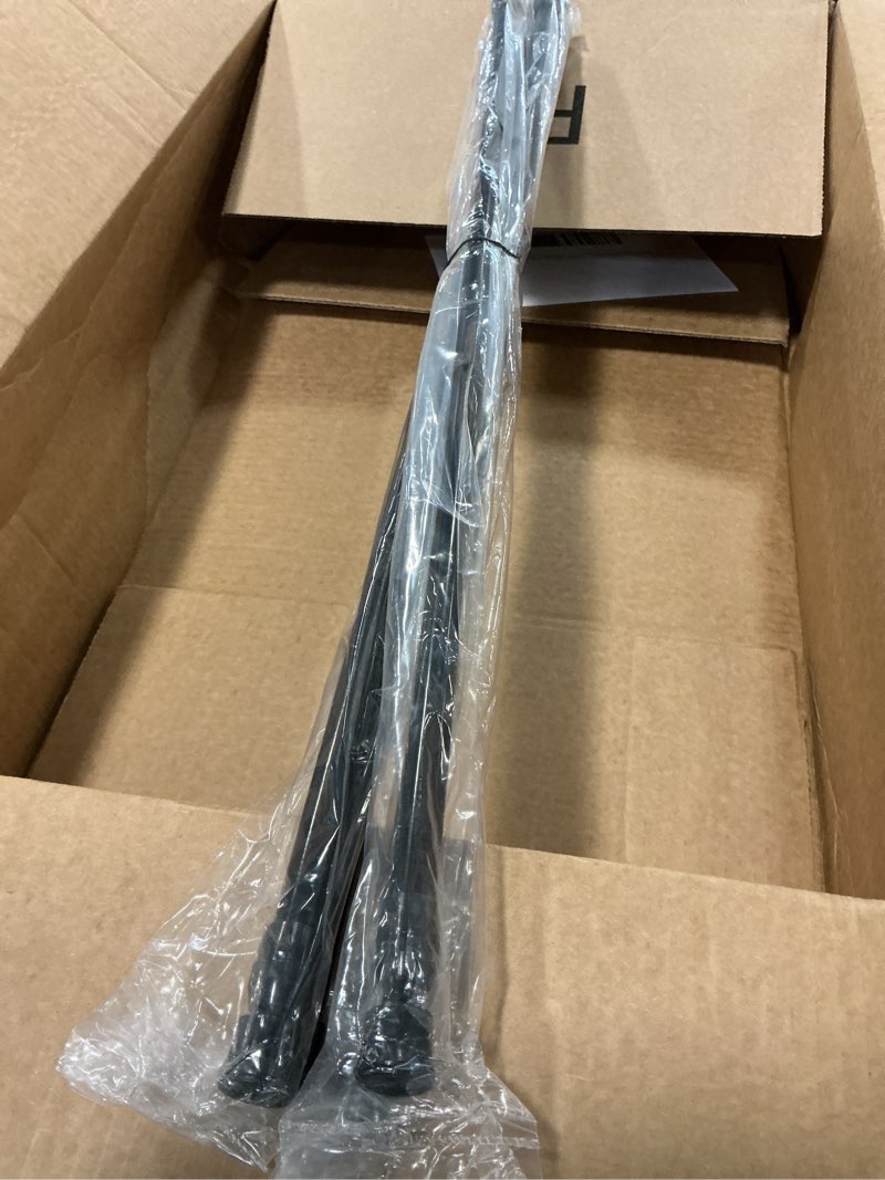 Condition photo showing Good Condition for Tension Rods, 4 Pack 28-48 Inches Adjustable Spring Steel Cupboard Bars Tension Curtain Rod Shower Rod Closet Rod Tensions Rod Extendable Width (Black) Black 28-48 inch