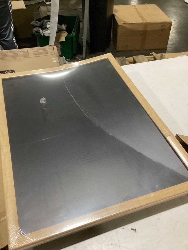 Condition photo showing As Is for u brands chalkboard, 17 x 23 inches, birch wood frame (310u00-01)