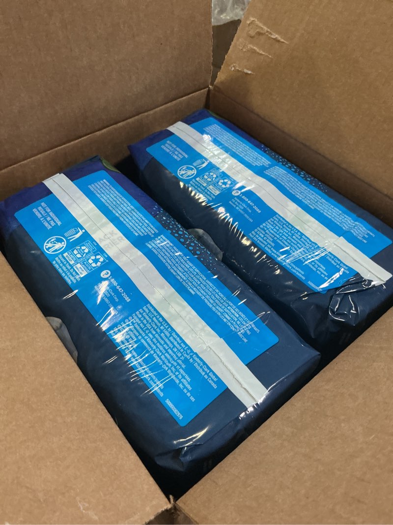 Condition photo showing New/Like New for goodnites boys nighttime underwear, size s/m, 44 ct, 2 packs of 22 small/medium 44