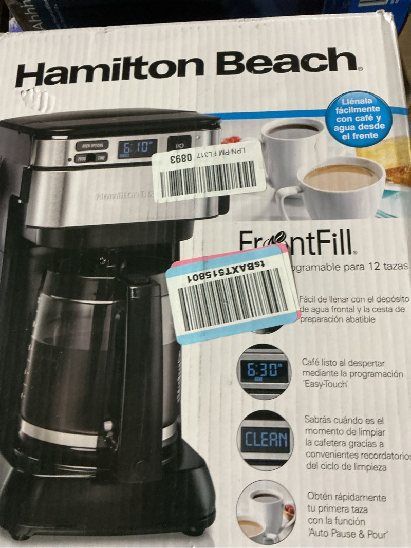 Condition photo showing Good Condition for Hamilton Beach 12 Cup Programmable Coffee Maker, FrontFill Drip Coffee Maker